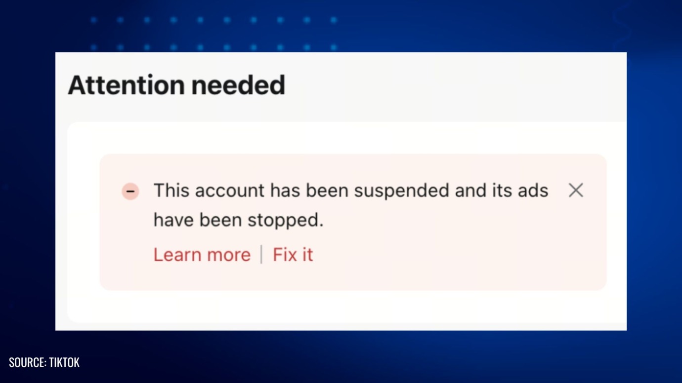 Your TikTok Ads Account Is Suspended