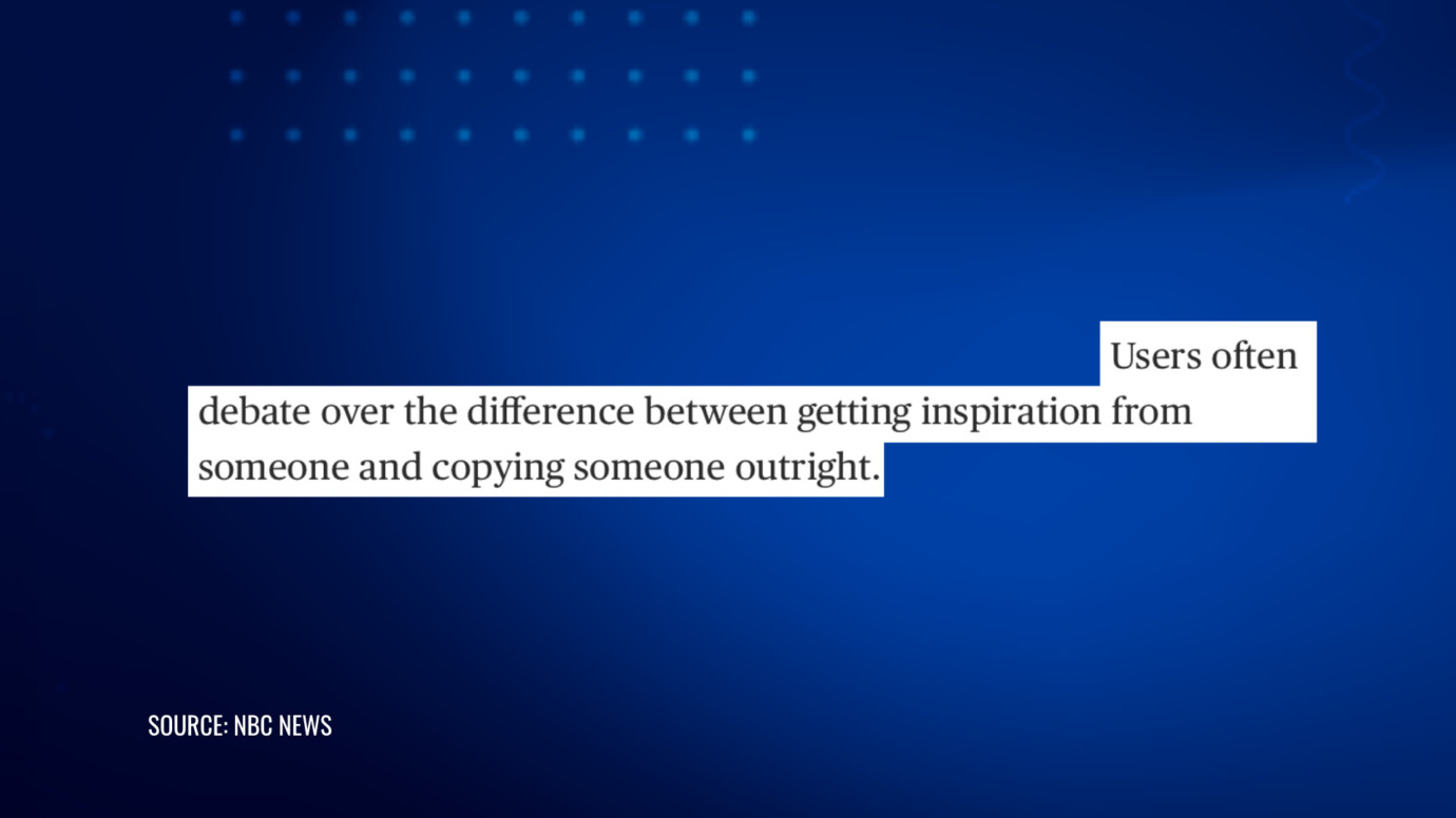 NBC News: Instagram creators often clash over where inspiration ends and copying begins