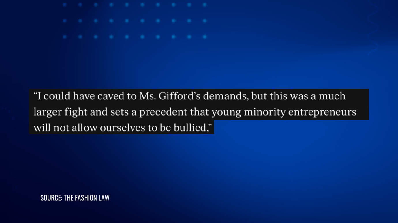 Alyssa Sheil refused to cave to Sydney Gifford's legal demands rather than be bullied