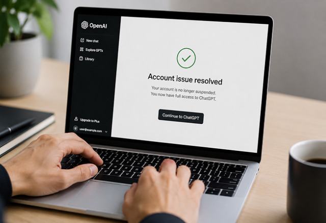 Working to reinstate a suspended OpenAI account